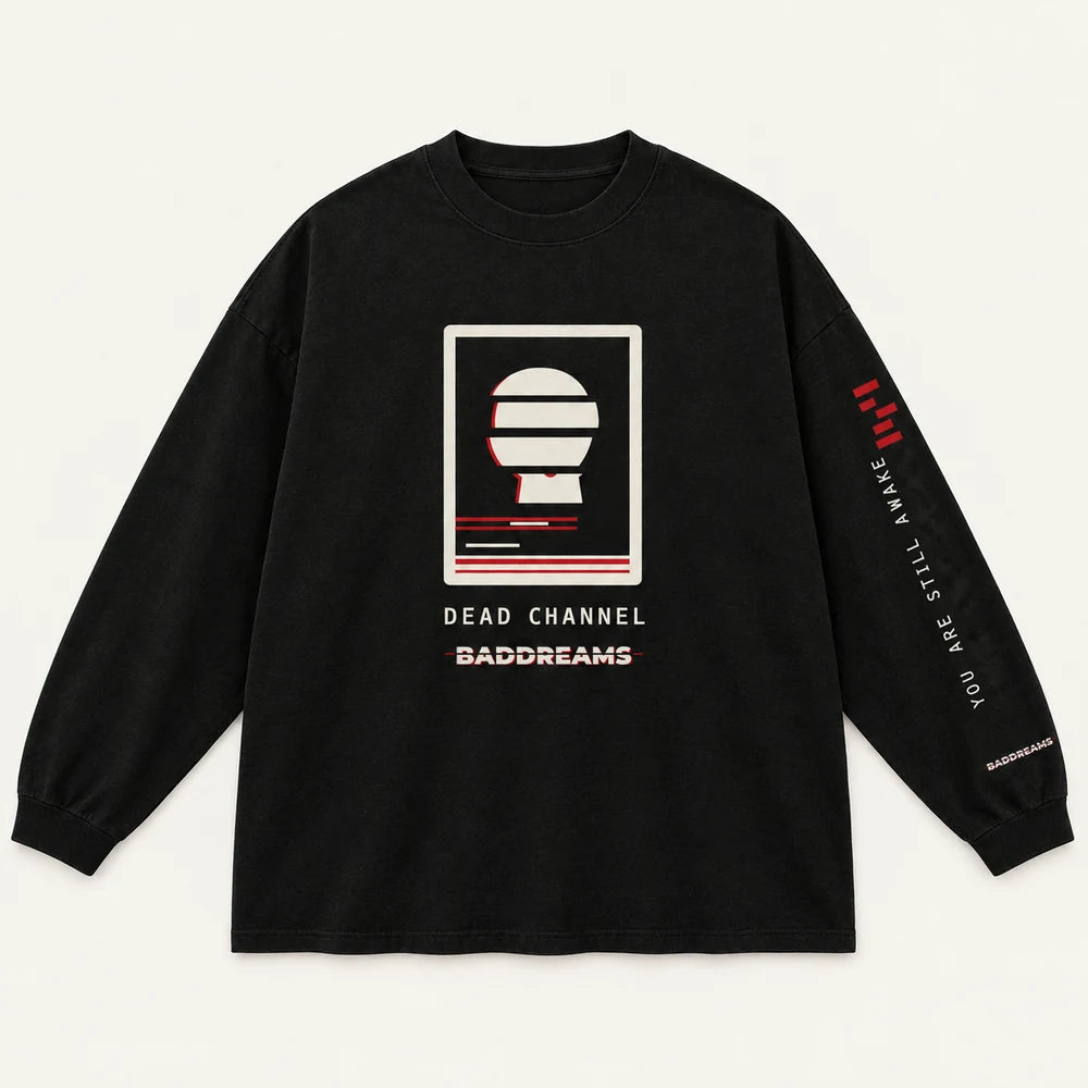 Dead Channel black garment mockup