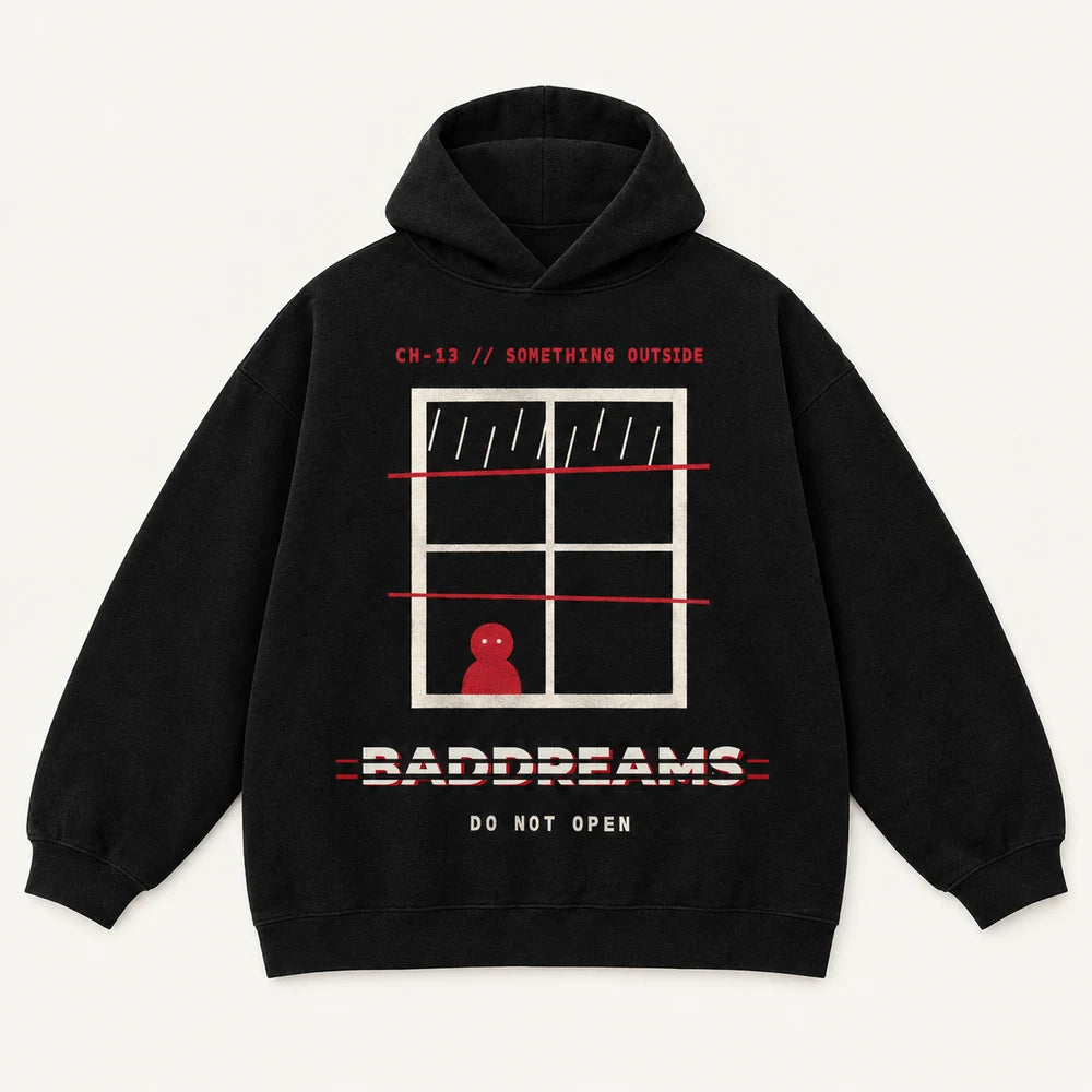 Something Outside black garment mockup
